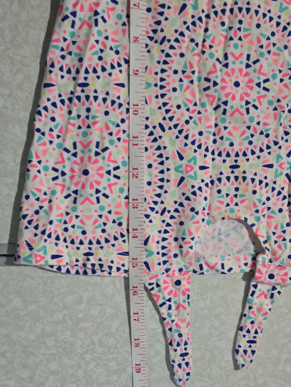 Carter's Pink Geometric Tie-Front Tank Top Size 6